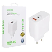 Weko WK-21446 S11-UC 25 Watt 3.0 Amper Type-C + USB Telefon Şarj Başlık Adaptörü - 1