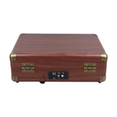 Magicvoice PU16 Retro Vintage Çanta Pikap - Radyo - Bluetooth - USB Mp3 Çalar - 4