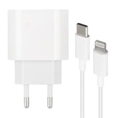 Weko WK-21443 PD-C 20 Watt Telefon Şarj Adaptörü + Type-C To Lightning Kablo - 2