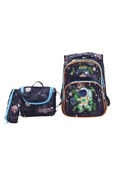 Lugmo 3 Lü Ortaokul Çanta Seti İlkokul Çantası Komple Astarlı Astronot thumbnail 2