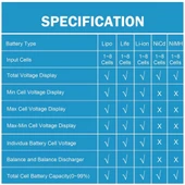 Powermaster PM-26959 Pil Kapasite Voltaj Test Cihazı RC 1-8S Lipo Lityum NIMH - 4