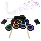 Magicvoice G3002R 7 Ped Gökkuşağı Renkli Elektronik Roll Up Davul Kiti thumbnail 6