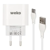 Weko WK-21442 PDU QC 3.0 Amper Telefon Şarj Başlık Adaptörü + Type-C Kablo - 2