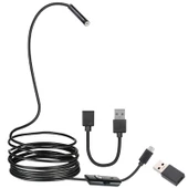 Powermaster 3İn1 Micro Usb+Type C+Pc 8 Mm Işıklı 5 Metre Endeskop Yılan Kamera - 3