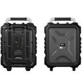 Magicvoice MV-2015 USB-SD-BT 1 El + 1 Yaka Mikrofonlu 300W Taşınabilir Şarjlı Hoparlör Anfi - 3