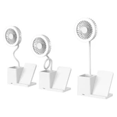 S-Link SL-M9055 10 Watt Kablosuz Şarj İstasyonlu Fanlı Kalemlikli Masa Lambası (Beyaz) - 3