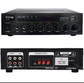 König K-100 USB-SD-Bluetooth Destekli 2 Mik. Giriş 8 Ohm 100/70V 80 Watt Trafolu Anfi thumbnail 1