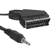 AV Kablo Scart Kablo 3.5 Mm Stereo 1.2 Metre Kısa Jack - 1