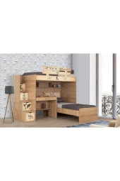 Güven Mobilya Güven Piri Reis 90x190 Karyola Çalışma Masalı Ranza - 1