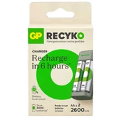 Gp Recyko E221 2*2600 Mah R6 AA Pilli Şarj Cihazı (GP-E221/270AHCER21-2GTLB2) - 2