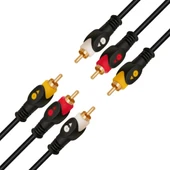 Powermaster 1.5 Metre 3RCA-3RCA Kablo - 1