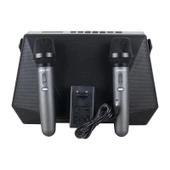 Shile SL-3A İki El Mikrofonlu Kumandalı USB/SD/BT Portatif Hoparlör - 1