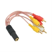 3.5 Mm Stereo Dişi 6 Tos Erkek 5+1 Kablo - 1