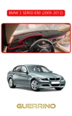 Guerrino  BMW 3 SERİSİ E90 2009-2012TORPİDO KORUMA HALISI KIRMIZI KENAR thumbnail 1