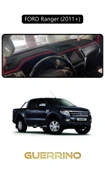 Guerrino  FORD Ranger (2011+) ;TORPİDO KORUMA HALISI SİYAH KENAR thumbnail 1
