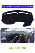 Guerrino  FIAT Egea 2019-2024 Modellerine Uygun EKRANLITORPİDO KORUMA HALISI MAVİ KENAR thumbnail 1