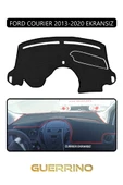 Guerrino  FORD Courier 2013-2020 EkransızTORPİDO KORUMA HALISI SİYAH KENAR thumbnail 1