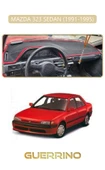 Guerrino  MAZDA 323 SEDAN 1991-1995TORPİDO KORUMA HALISI BEJ KENAR thumbnail 1