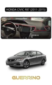 Guerrino  HONDA CIVIC FB7 2011-2015TORPİDO KORUMA HALISI SİYAH KENAR - 1