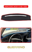 Guerrino  MERCEDES W201 E190-190E TORPİDO KORUMA HALISI KIRMIZI KENAR thumbnail 1