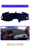 Guerrino  NİSSAN ALMERA EKRANLI 2000-2006TORPİDO KORUMA HALISI MAVİ KENAR thumbnail 1