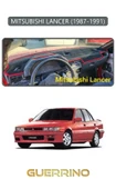Guerrino  MITSUBISHI LANCER 1987-1991TORPİDO KORUMA HALISI GRİ KENAR thumbnail 1