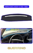 Guerrino  MERCEDES W201 E190-190E TORPİDO KORUMA HALISI MAVİ KENAR thumbnail 1
