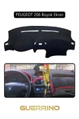 Guerrino  PEUGEOT 206 Büyük EkranTORPİDO KORUMA HALISI SİYAH KENAR thumbnail 1