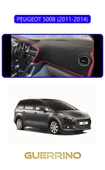 Guerrino  PEUGEOT 5008 (2011-2014)TORPİDO KORUMA HALISI MAVİ KENAR thumbnail 1