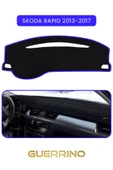 Guerrino  SKODA Rapid (2013-2017) TORPİDO KORUMA HALISI MAVİ KENAR thumbnail 1