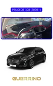 Guerrino  PEUGEOT 308 (2020+)TORPİDO KORUMA HALISI MAVİ KENAR thumbnail 1
