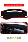 Guerrino  SKODA Rapid (2013-2017) TORPİDO KORUMA HALISI KIRMIZI KENAR thumbnail 1