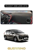 Guerrino  PEUGEOT 3008 (2008-2016)TORPİDO KORUMA HALISI SİYAH KENAR thumbnail 1