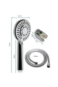 DESIPHON 5 Fonksiyonllu Günebakan Duş Seti Hortum Mafsal Ve Başlık Set Full takım - 2