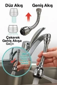 DESIPHON Turbo Flex Esnek Musluk Başlığı 2 Kademeli Ayarlı 360° Dönebilen Su Tasarruflu Başlık - 3