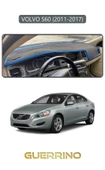 Guerrino  VOLVO S60 (2011-2017)TORPİDO KORUMA HALISI GRİ KENAR thumbnail 1
