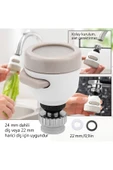 DESIPHON 360° Döner Başlıklı Mutfak Musluk Ucu – 3 Fonksiyonlu Su Tasarruflu Püskürtme Başlığı Aparatı - 2