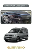 Guerrino  VOLKSWAGEN Caddy (2021+) TORPİDO KORUMA HALISI GRİ KENAR thumbnail 1