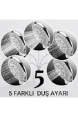 DESIPHON 5 Fonksiyonlu Lüx Duş Seti Hortum Mafsal Ve Başlık Set Full takım - 5
