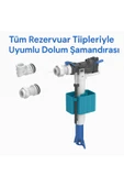 DESIPHON Tüm Rezervuarlarla Uyumlu 1/2 ve 3/8 Girişli Sessiz Dolum Şamandırası Seti Evrensel Uyumlu - 3