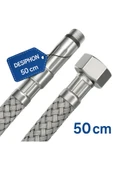 DESIPHON 50 cm Paslanmaz Çelik Batarya Flexi Hortum Koku Yapmaz, Sızdırmaz, Dayanıklı - 1