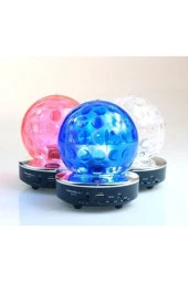 Multimedya Speaker FM Mini Işıklı USB Hoparlör Mor Bewell BS12 - 1