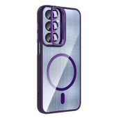 Samsung Galaxy A56 Kılıf Standlı ve Kamera Lens Hediyeli M-Safe Şarj Özellikli Etro Kapak thumbnail 6