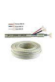 KAMERA KABLOSU 300 METRE 2+1 (2X0,22mm²) CCTV KAMERA GÜVENLİK KABLOSU - 1