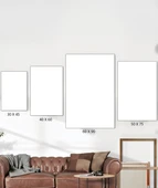 Balerin Silüeti ve Gün Batımı Temalı %100 Pamuk Kumaş Kanvas Tablo - 5