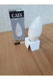 LED AMPUL 5W 6400 KELVİN 400 LÜMEN E14 DUYLU IP20 BEYAZ SMD LEDLİ BUJİ LED AMPUL CATA CT-4076 - 1