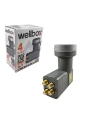LNB DÖRTLÜ 4 ÇIKIŞLI 3D READY 24K GOLD FULL HD 1080P QUAD PREMIUM SERIES DÖRTLÜ LNB WELLBOX WXL-104 - 2