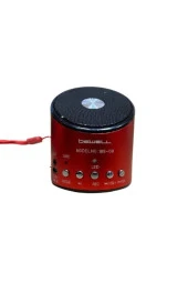 SPEAKER HOPARLÖR MİCRO SD KART GİRİŞLİ MİNİ TAŞINABİLİR SPEAKER ŞARJLI HOPARLÖR KIRMIZI BEWELL BS-08 - 1