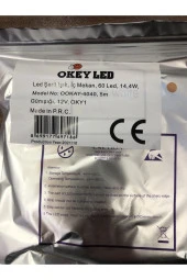 OOKAY-4040 ŞERİT LED 12V 14.4W 3 ÇİPLİ SİLİKONLU 60 LED 5 METRE İÇ MEKAN BEYAZ ŞERİT LED IŞIK - 4