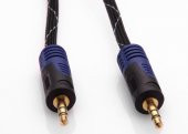 STEREO KABLO KORUMALI KILIFLI 3.5MM ERKEK/ERKEK 1.5M- (GOLD) S-Link SLX-960 - 2